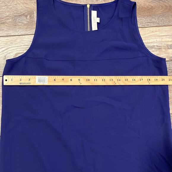 LOFT Gorgeous Dark Purple Shift Halter Dress Size 14 - Picture 4 of 8